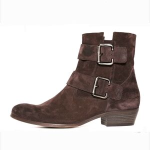 Paul Green Denver Belted Biker Suede Ankle Boots